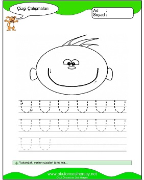 okul öncesi çizgi çalışma sayfaları